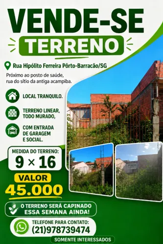 Vende-se terreno 