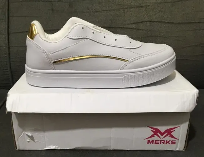 Tênis Feminino Casual Branco Retrô Clássico Original Force - tamanho 36 - NOVO