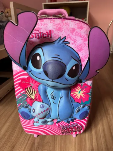 Mochila escolar Stich com rodinhas