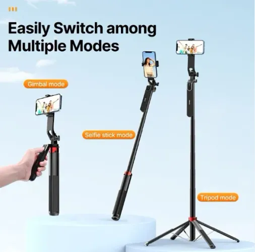 Tripé Ulanzi MA-09 1.80 de altura com controle remoto bluetooth e suporte celular