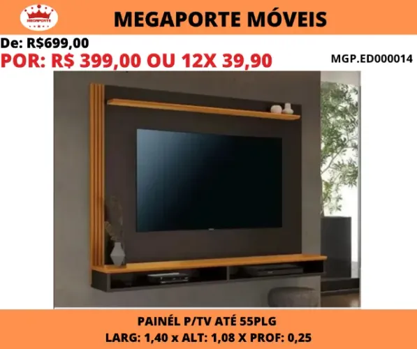 PAINEL DE TV ATÉ 55 POLEGADAS 