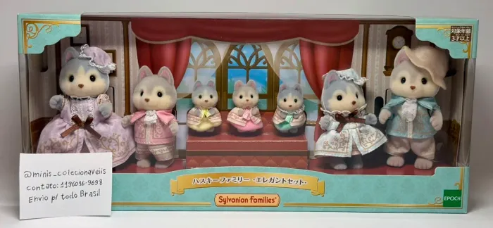 Sylvanian Families Família Husky Japonês
