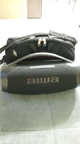 Vendo caixa de som boombox Aiwa 200w RMS + bolsa de transporte 