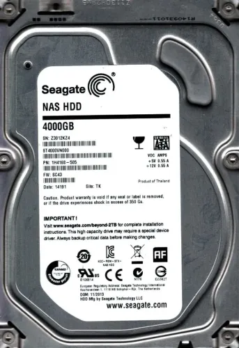 HD 4TB Seagate NAS HDD ST4000VN000