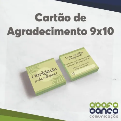Cartão de Agradecimento - 50 unids
