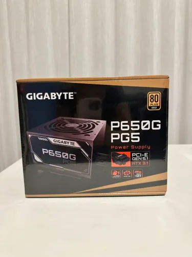 Fonte Gigabyte GP-P650G PG5, 650W, 80 Plus Gold, PFC Ativo, PCIe 5.1, ATX 3.1, Preta