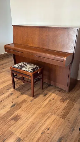 Piano Vertical Fritz Dobbert - Madeira Natural - Banco Original