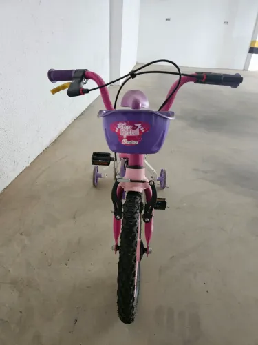 Bicicleta Infantil Nathor Aro 16 Top Girls 5 com Rodinhas Rosa