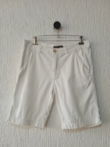 bermuda zara man basic branca masculina tam 42