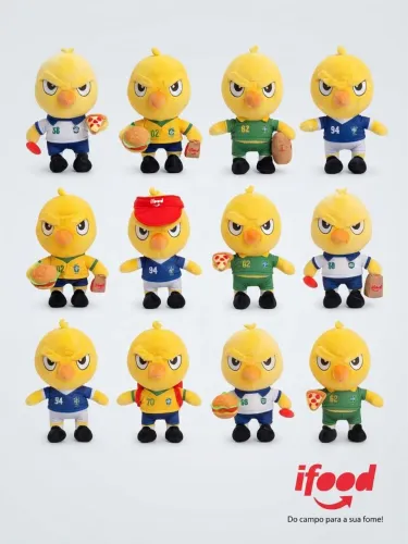 Canarinho da Copa IFood colecionáveis