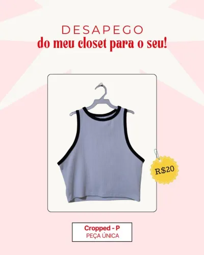 DESAPEGO/BRECHÓ - Cropped Branco