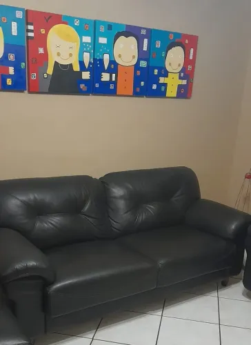  Sofá Couro Legítimo 3 Lugares - NÃO GRUDA PELO | Ideal para Pet | Fácil de Limpar
