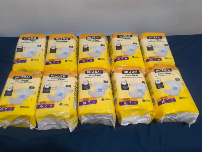 Super promoção Kit 10 pacotes de Fralda Geriatrica BIGFRAL Derma Plus XG