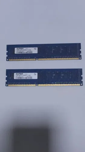 Par de Memória RAM DDR3 4GB (2x2GB) Elpida para PC Desktop