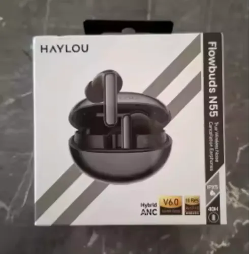 Fone De Ouvido Haylou Flowbuds N55 Wireless, Anc Adaptativo 54db 6 Microfones, 40 Horas