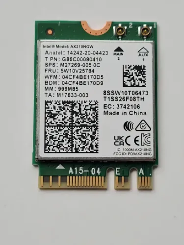 Placa Wireless Wi-fi 6e Intel Ax210 com bluetooth 5.3