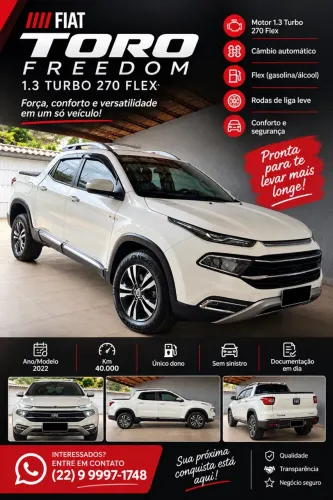 Fiat Toro Freedom 1.3 T270 4X2 Flex AUT 2022
