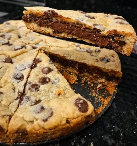 Fatia torta cookie nutella