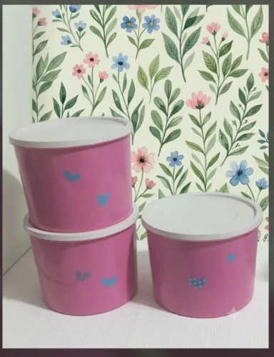 Kit 3 Potes, Pote Armazenamento de Alimentos 1 Litro