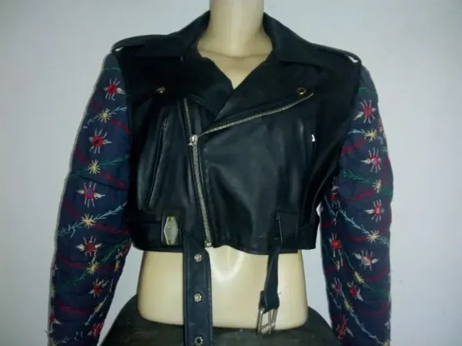 Jaqueta feminina mini pop rock Madonna retro 80 Punk