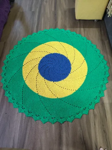 Tapetão de crochê do BRASIL