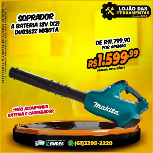 Soprador a Bateria 18v (X2) DUB362Z Makita