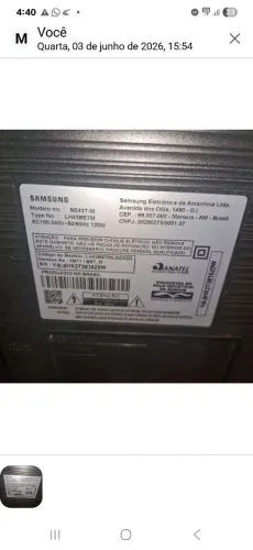 Tv tela quebrou Samsung