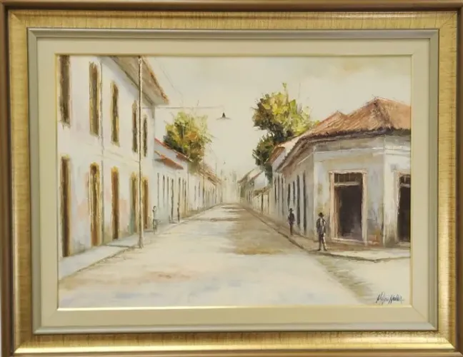 Quadro do Artista Nelson Molina. Medidas: 50x70 Lote 121 (10 x 89,00)