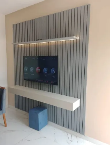 Painel ripado em Mdf com Led 