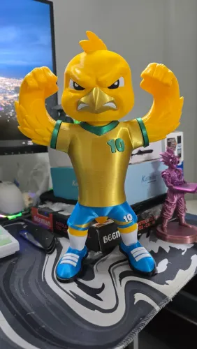 Mascote Canarinho Malvado Brasil por encomenda