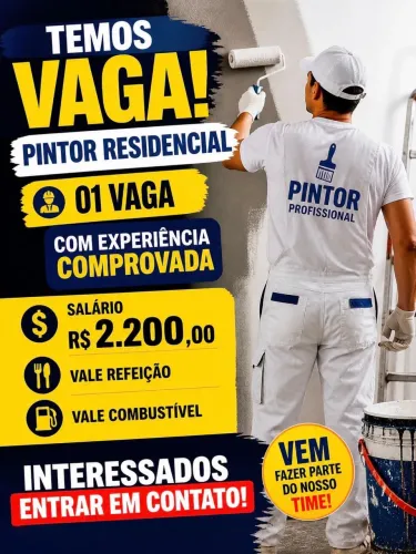 Vaga para Pintor Residencial