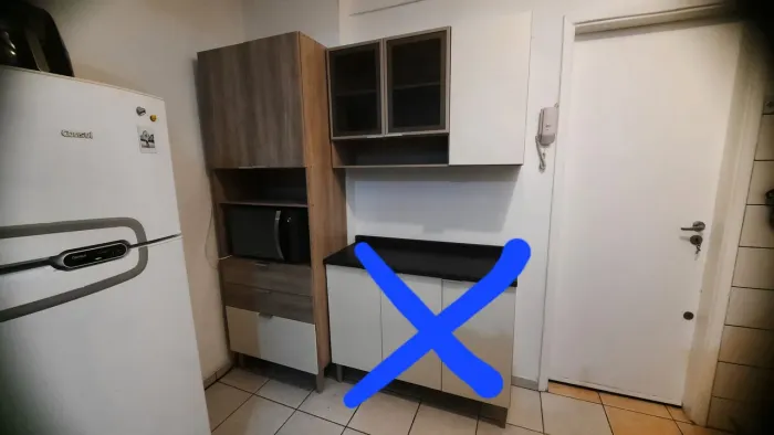 Conjunto armários de cozinha sem balcão - 2 peças