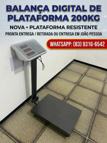 Balança industrial plataforma pesa ate 200kg