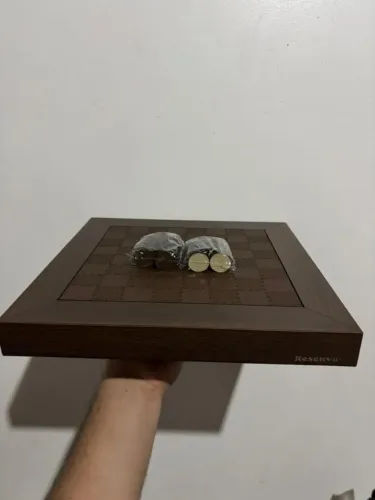JOGO DE DAMA EM MADEIRA