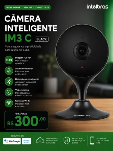 Câmera inteligente imc 3 black