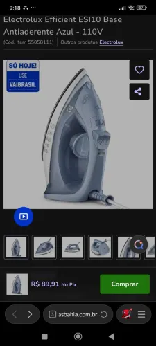 Ferro de Passar Electrolux - ESI10