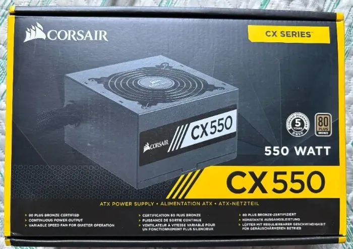 Fonte Corsair CX550 550W 80 Plus Bronze - Na Caixa (Excelente Estado)