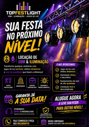 Aluguel - Locação de Som e Iluminação p/ Festas e eventos em Brasília