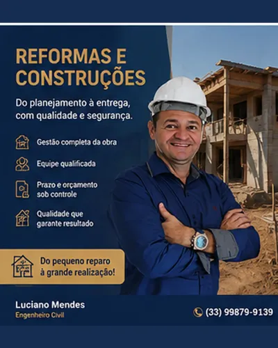 Sua Obra do Início ao Fim: Engenheiro Civil Completo (Projeto + Execução + Legalização)