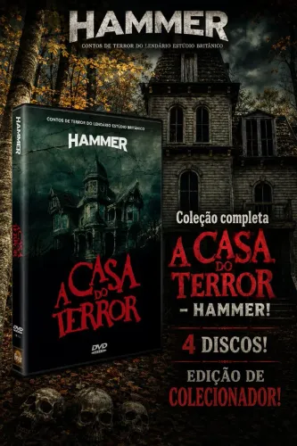 BOX A CASA DO TERROR - ESTÚDIOS HAMMER! 4 DISCOS- COLEÇÃO COMPLETA! COLECIONADOR 