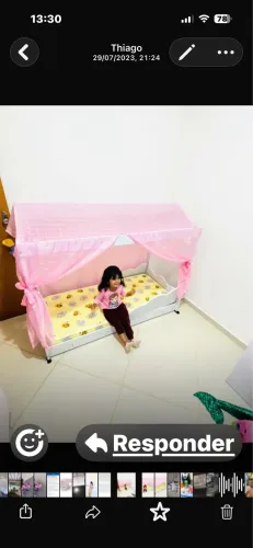 Cama infantil menina muito conservada , vai com ó colchão