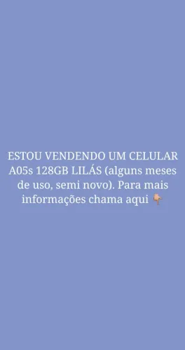 CELULAR A05s 128GB SEMI NOVO
