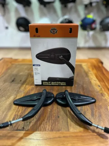 Par Retrovisores Skull Harley-davidson Pretos 56000406