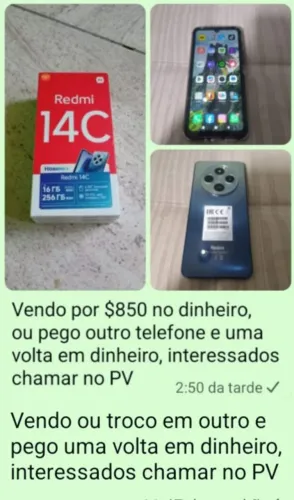 Vendo um redmi 14C 256 GB e 16 de Ram 