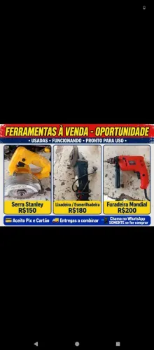 Vendo ferramentas usadas funcionando normalmente vem com as rotas