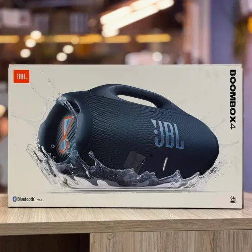 LOJA FÍSICA. JBL BOOMBOX 4 AZUL | ZERADA COM GARANTIA E NOTA NO SEU NOME