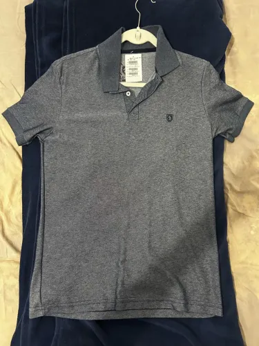 Camisa Polo Club Fit Masculina Cinza