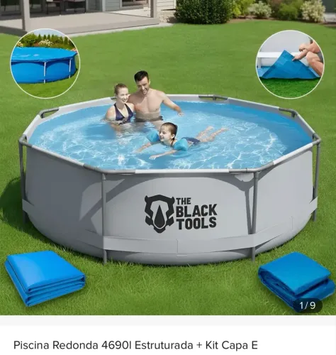 Piscina redonda estruturada 4690 litros + bomba