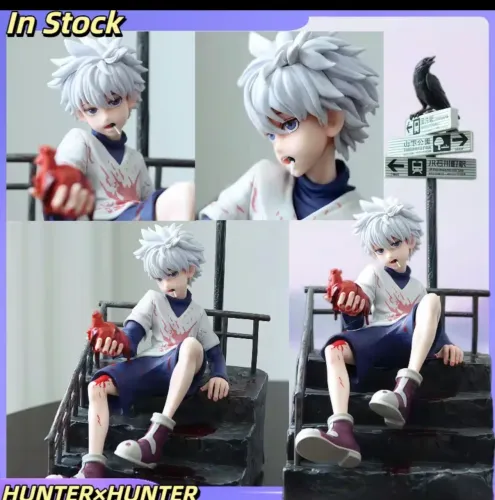 Figura de 34cm Hunter x Hunter Killua Zaoldyeck Redstone, Modelo de Gon Freecss