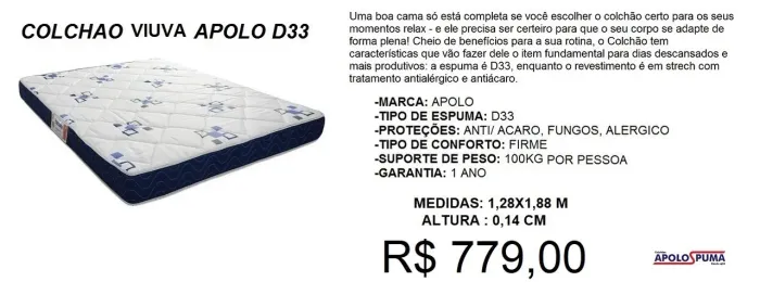Colchão viúva - imperdível